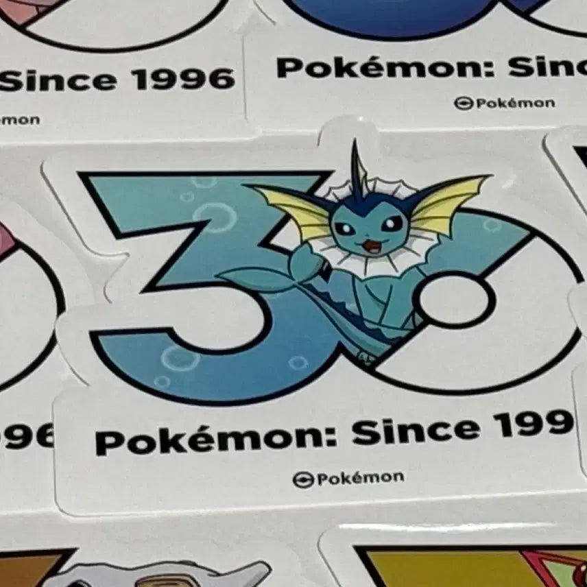 [BUNJANG] Pokemon 30th Anniversary Vaporeon Sticker / 포켓몬 30주년 기념 스티커 샤미드