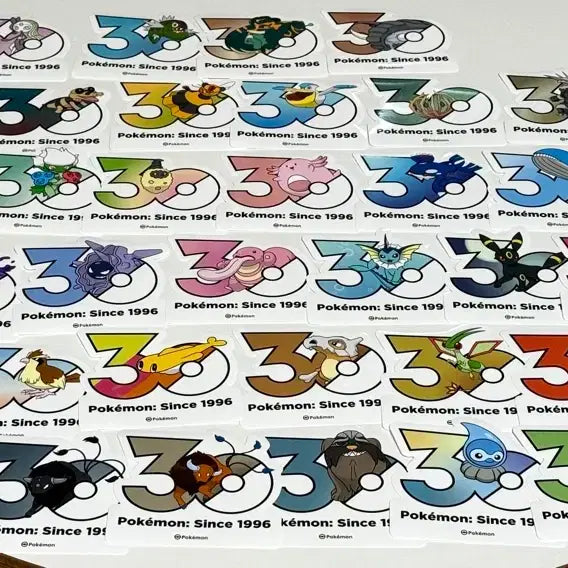 [BUNJANG] Pokemon 30th Anniversary Sticker Bundle Set / 포켓몬 30주년 스티커 일괄