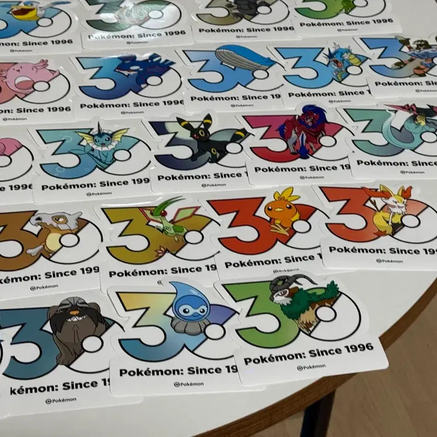 [BUNJANG] Pokemon 30th Anniversary Sticker Bundle Set / 포켓몬 30주년 스티커 일괄