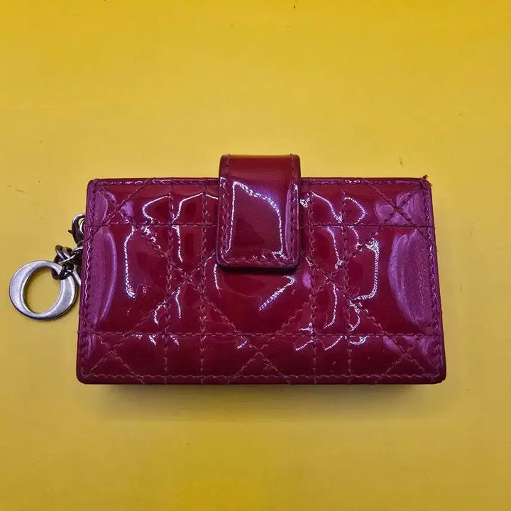 [BUNJANG] Dior Lady Card Holder Red Patent / 디올 레이디 카드지갑 / 레드 페이턴트