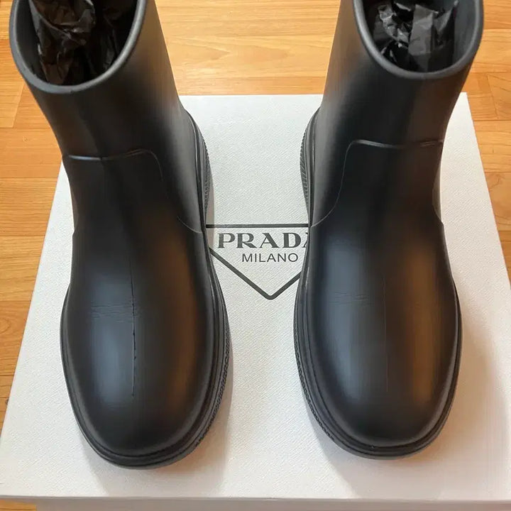 [BUNJANG] Prada Black Rain Boots Size 250 / 프라다 블랙 레인부츠 250