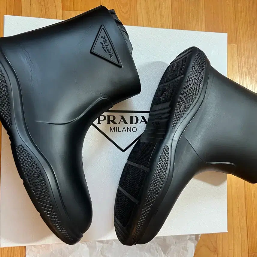 [BUNJANG] Prada Black Rain Boots Size 250 / 프라다 블랙 레인부츠 250