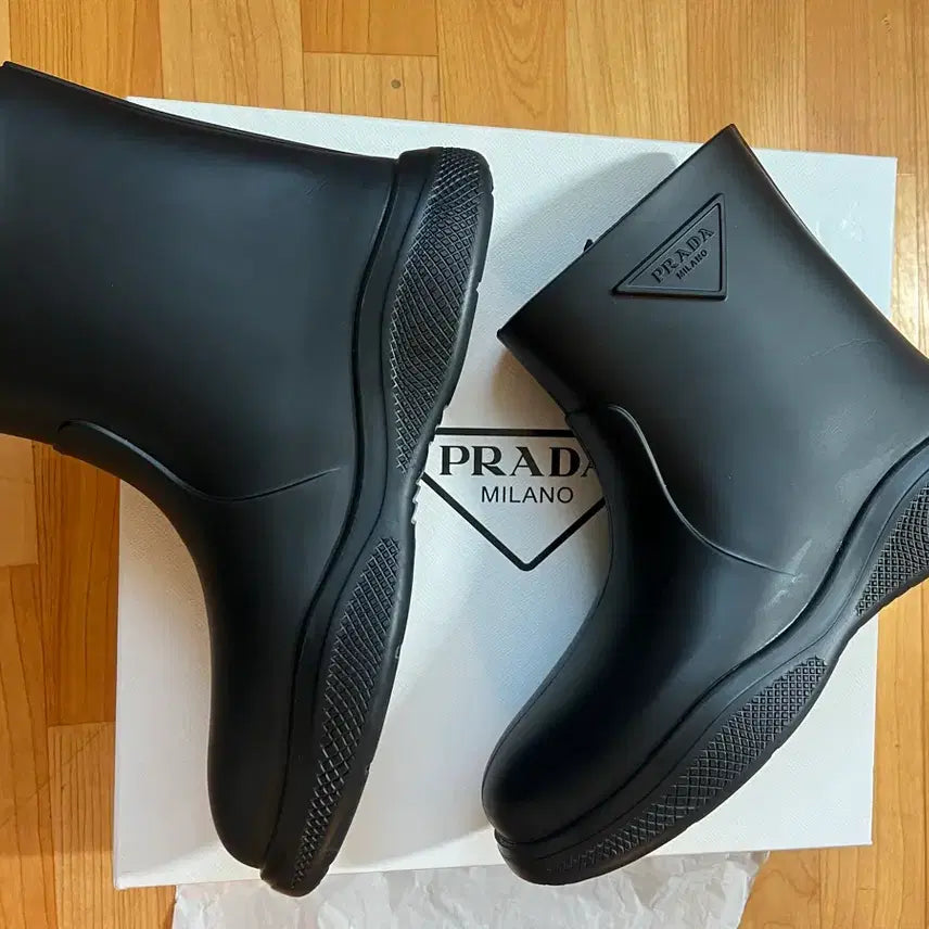 [BUNJANG] Prada Black Rain Boots Size 250 / 프라다 블랙 레인부츠 250
