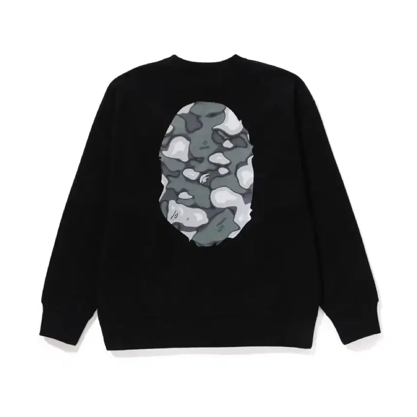 [BUNJANG] BAPE Black Camo Sweatshirt T-Shirt / BAPE 베이프 블랙 카모 맨투맨 티셔츠