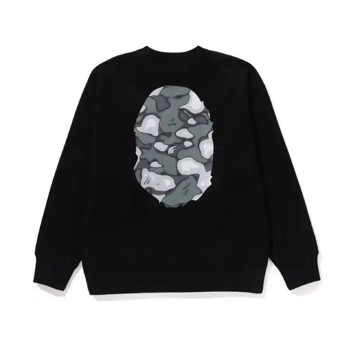 [BUNJANG] BAPE Black Camo Sweatshirt T-Shirt / BAPE 베이프 블랙 카모 맨투맨 티셔츠