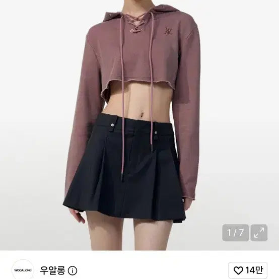 [BUNJANG] Wooalong Pleats Mini Skirt - Charcoal Grey / 우알롱 Pleats mini skirt - CHARCOAL GREY