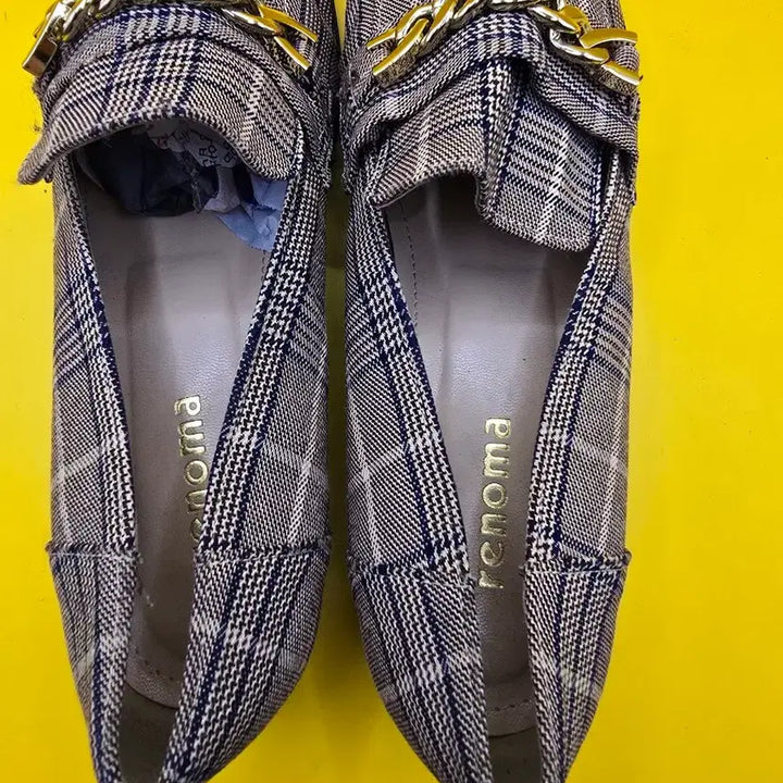 [BUNJANG] Renoma Classic Check Chain Loafers (245) / 레노마 클래식 체크 체인 로퍼 245