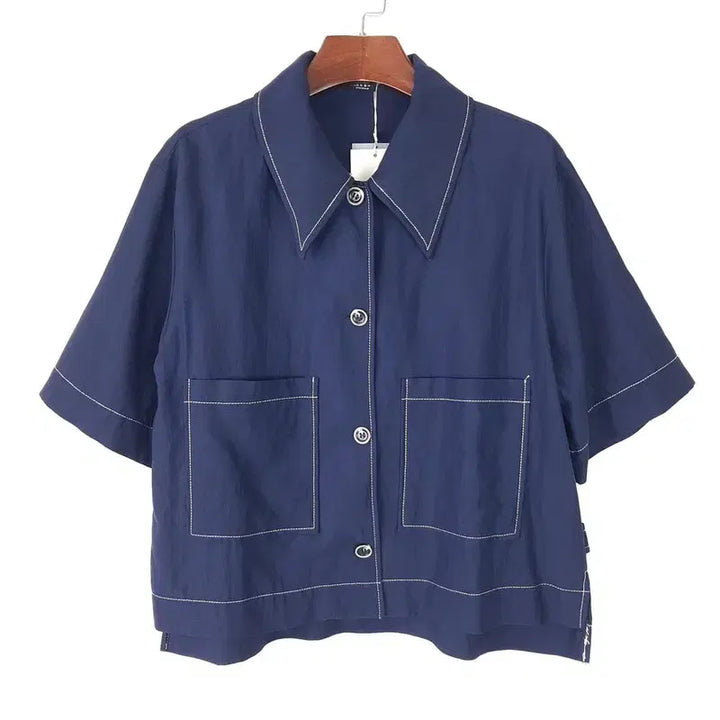 [BUNJANG] Lake Bridge Stitch Collar Blouse / 레이크브릿 스티치 카라블라우스 새상품  F