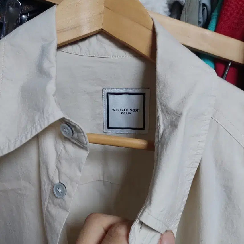 [BUNJANG] Wooyoungmi Beige Logo Shirt / 우영미 베이지 셔츠 50 실측 큰105