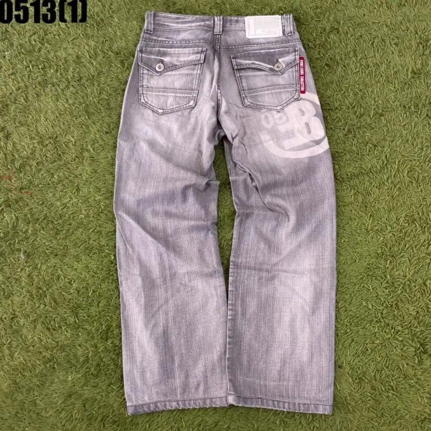 [BUNJANG] FUBU Gray Washing Denim Pants M / FUBU 후부 그레이 워싱 데님팬츠 M