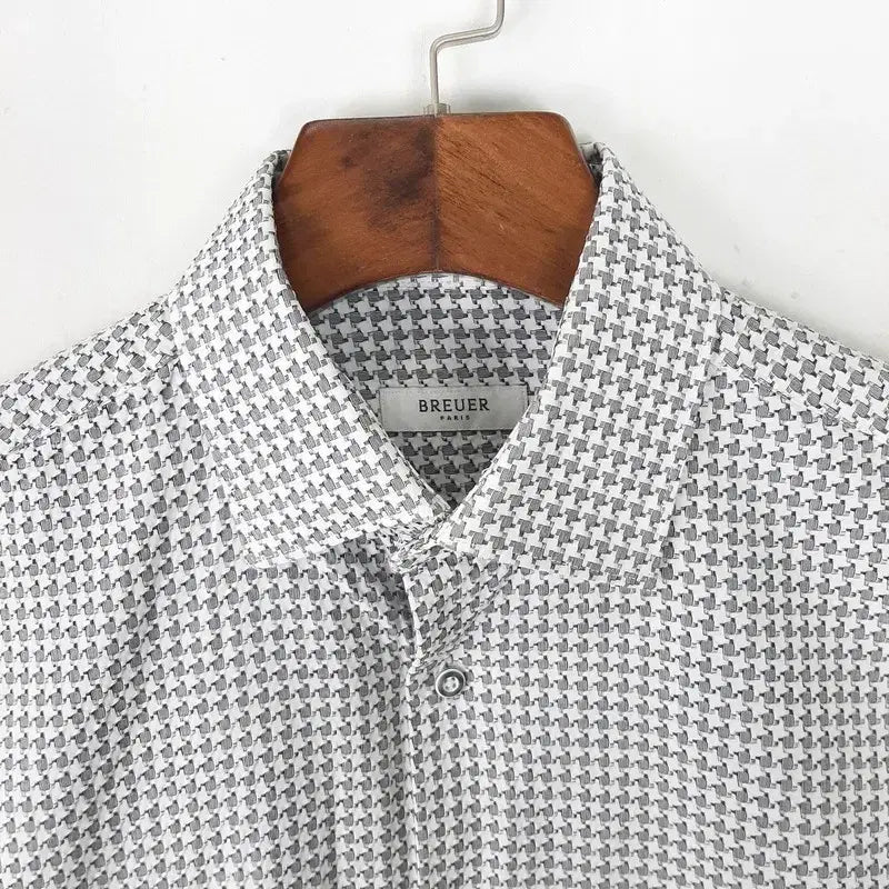 [BUNJANG] Broyer Houndstooth Dress Shirt L / 브로이어 하운드체크 드레스 셔츠  L