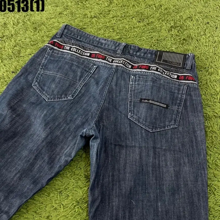 [BUNJANG] FUBU Denim Pants Collection Line Size 36 / FUBU 후부 데님팬츠 청바지 컬렉션 라인 36