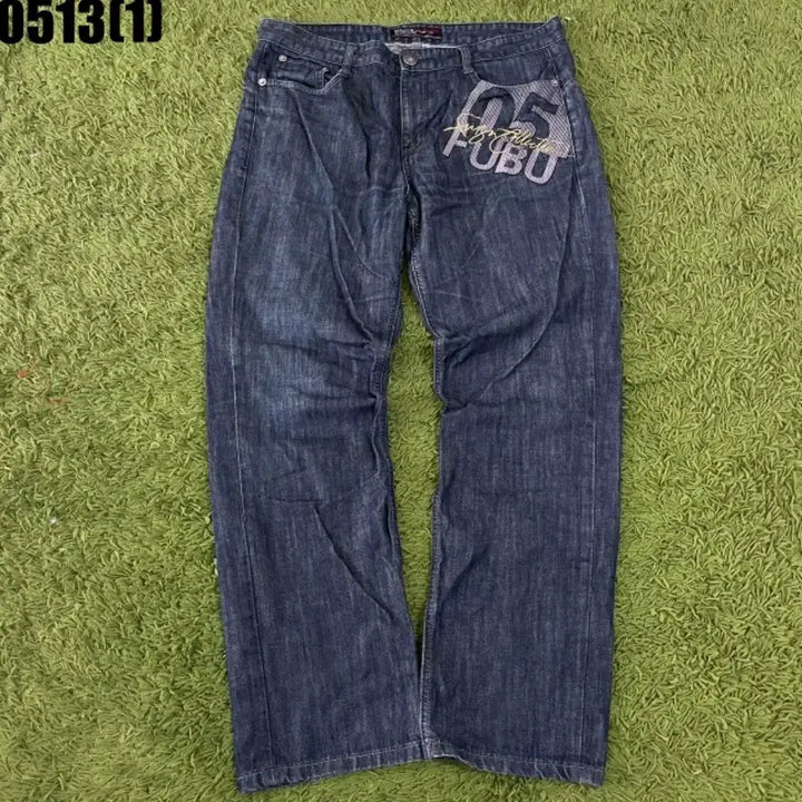 [BUNJANG] FUBU Denim Pants Collection Line Size 36 / FUBU 후부 데님팬츠 청바지 컬렉션 라인 36