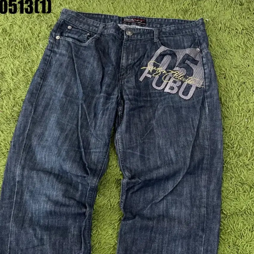 [BUNJANG] FUBU Denim Pants Collection Line Size 36 / FUBU 후부 데님팬츠 청바지 컬렉션 라인 36