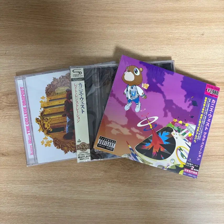[BUNJANG] Kanye West 1st, 2nd, 3rd Album Bundle Set Japanese Edition Unsealed CDs / 칸예 웨스트 앨범 1 2 3집 미개봉 CD 일본판 일관판매