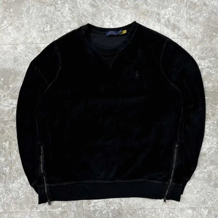 [BUNJANG] Polo Ralph Lauren New Model Fleece Sweatshirt Black / 신형 폴로 랄프로렌 플리스 맨투맨 블랙