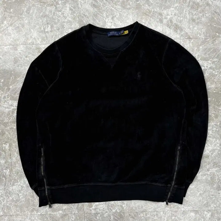 [BUNJANG] Polo Ralph Lauren New Model Fleece Sweatshirt Black / 신형 폴로 랄프로렌 플리스 맨투맨 블랙