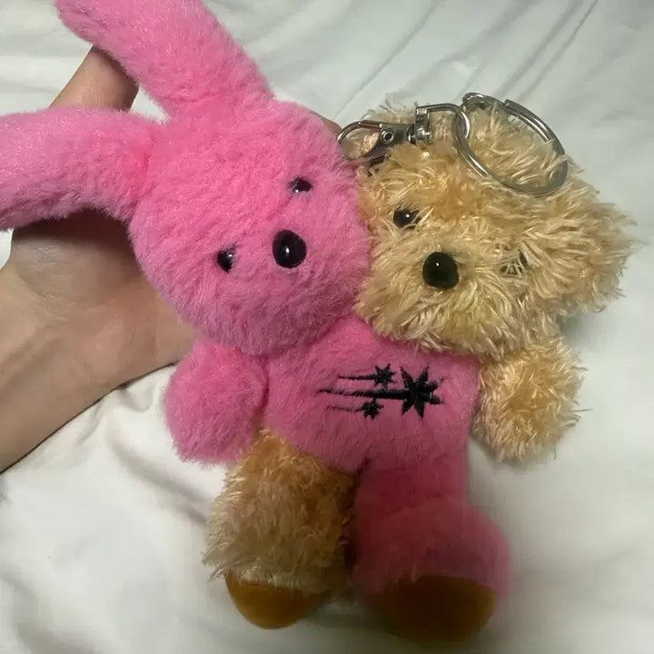 [BUNJANG] Nice Ghost Club Pink Bear Keyring / 나이스고스트클럽 핑크/베어 키링