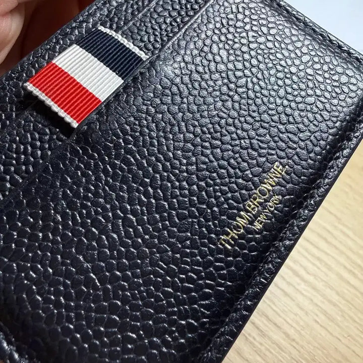 [BUNJANG] Thom Browne 4-Bar Pebble Grain Calfskin Card Holder Black / [정품100%]톰브라운 카드지갑