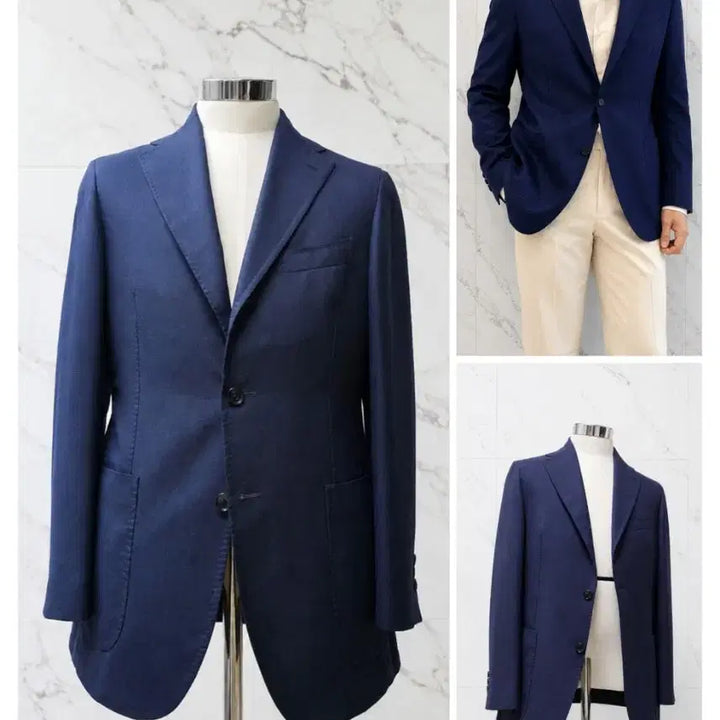 [BUNJANG] Parthenope Napoli Deep Navy Summer Blazer 48 / (정품) 파르테노페 나폴리 딥 네이비 썸머 블레이저 / 48