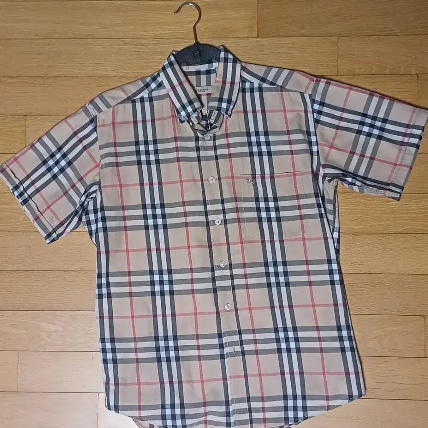 [BUNJANG] Burberry Classic Check Short Sleeve Shirt / 버버리 클래식 체크 반팔 셔츠
