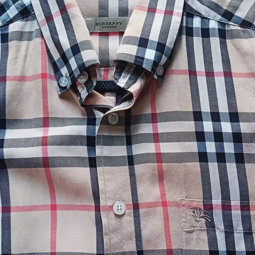 [BUNJANG] Burberry Classic Check Short Sleeve Shirt / 버버리 클래식 체크 반팔 셔츠
