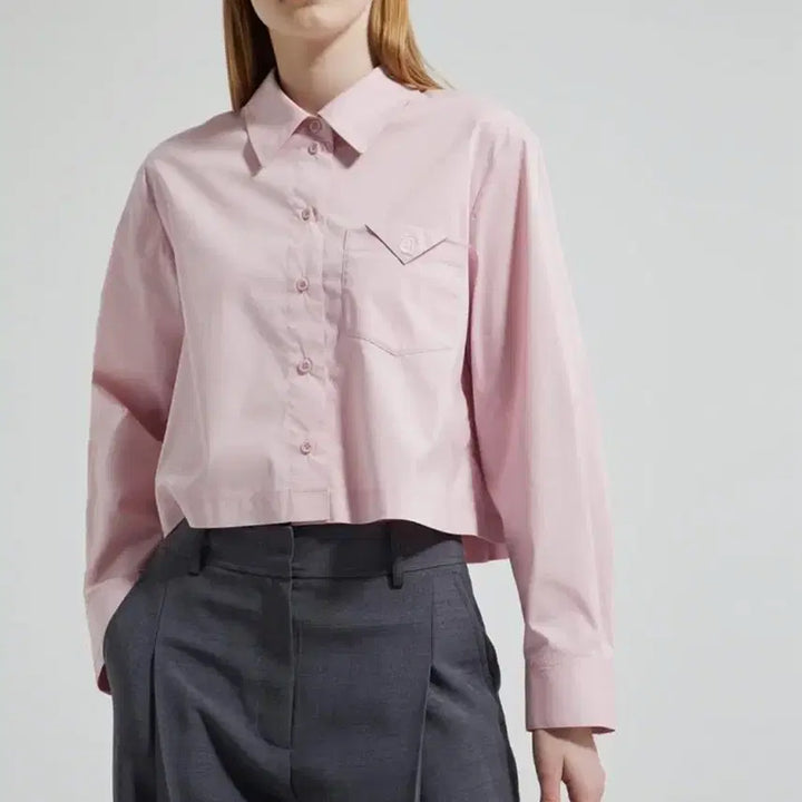 [BUNJANG] CC Collect Embroidered Crop Shirt (Beige) / [새상품] cc collect 씨씨콜렉트_ 자수크롭셔츠(베이지색)