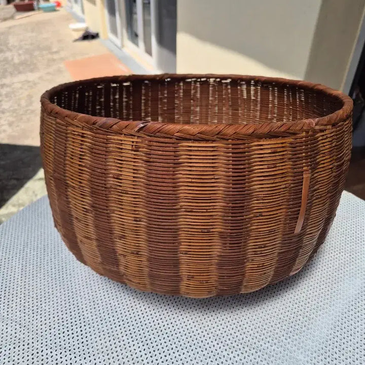 [BUNJANG] 40-Year-Old Bamboo Circular Basket Tray / 40년된 대나무 원형 채반