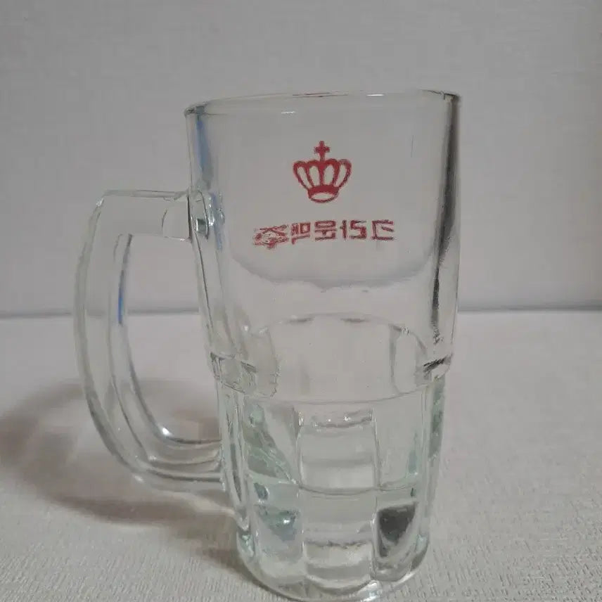 [BUNJANG] Crown Beer Glass [Retro] 500cc - Vintage Korean Beer Glassware / 크라운맥주 맥주잔 [ 레트로 ] 주류자료 / 근대사 술잔