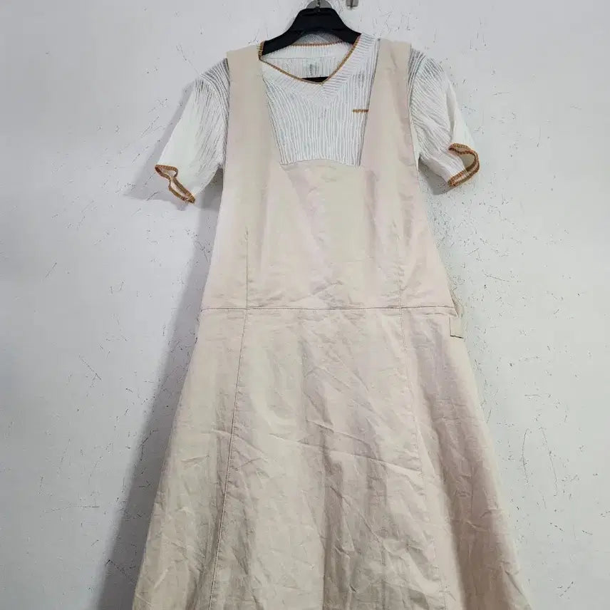 [SOLD OUT] 아이보리 롱 원피스 레이어드 세트