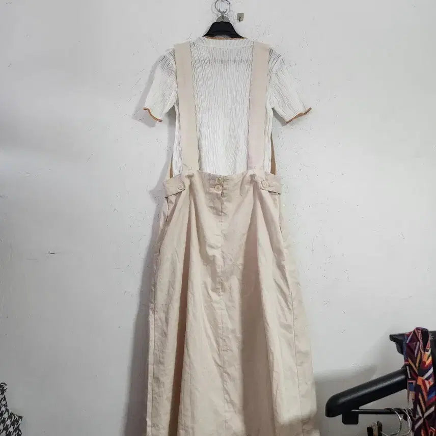 [SOLD OUT] 아이보리 롱 원피스 레이어드 세트