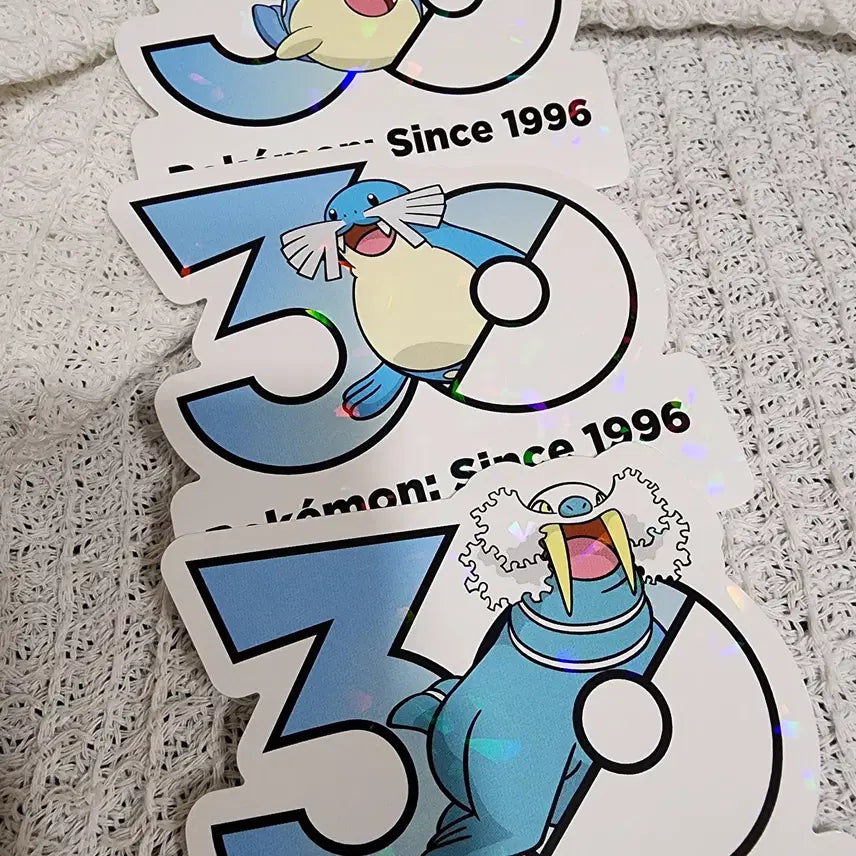 [SOLD OUT] 포켓몬 30주년 스티커 데굴레오, 씨레오 , 씨카이저 팝니다 :)