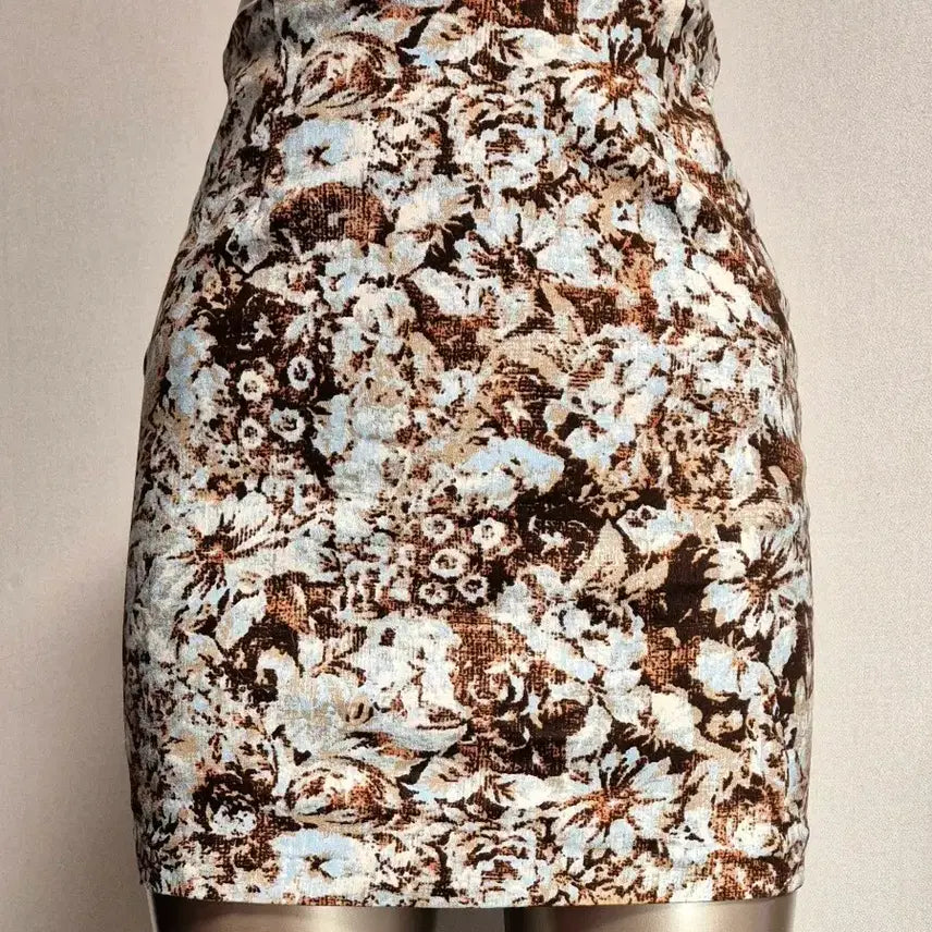 [BUNJANG] Flower Pattern Mini Skirt S / 플라워 패턴 미니 스커트 S ms514-4