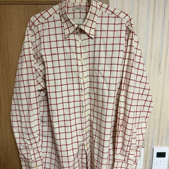 [BUNJANG] Burberry Red Check Long Sleeve Shirt / 버버리 레드 체크 긴팔 셔츠