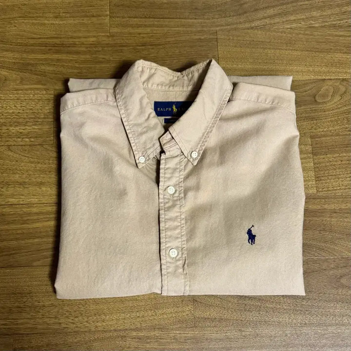 [BUNJANG] Polo Custom Slim Fit Garment Dyed Shirt - Tawny / 폴로 커스텀슬림핏 가먼트 다이 셔츠 서리탠 M