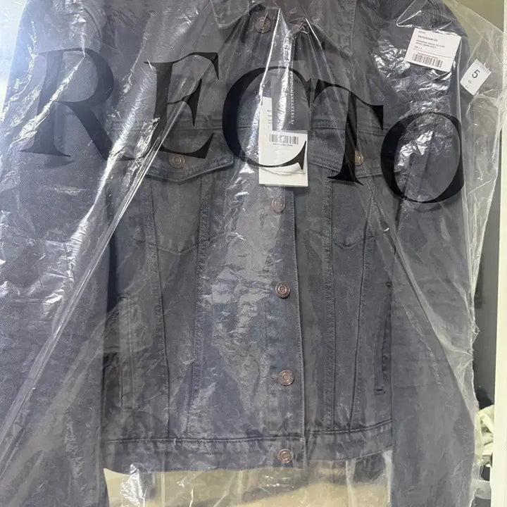 [BUNJANG] Recto Signature Denim Trucker Jacket Dark Grey / 렉토 시그니처 데님 트러커 자켓 다크그레이