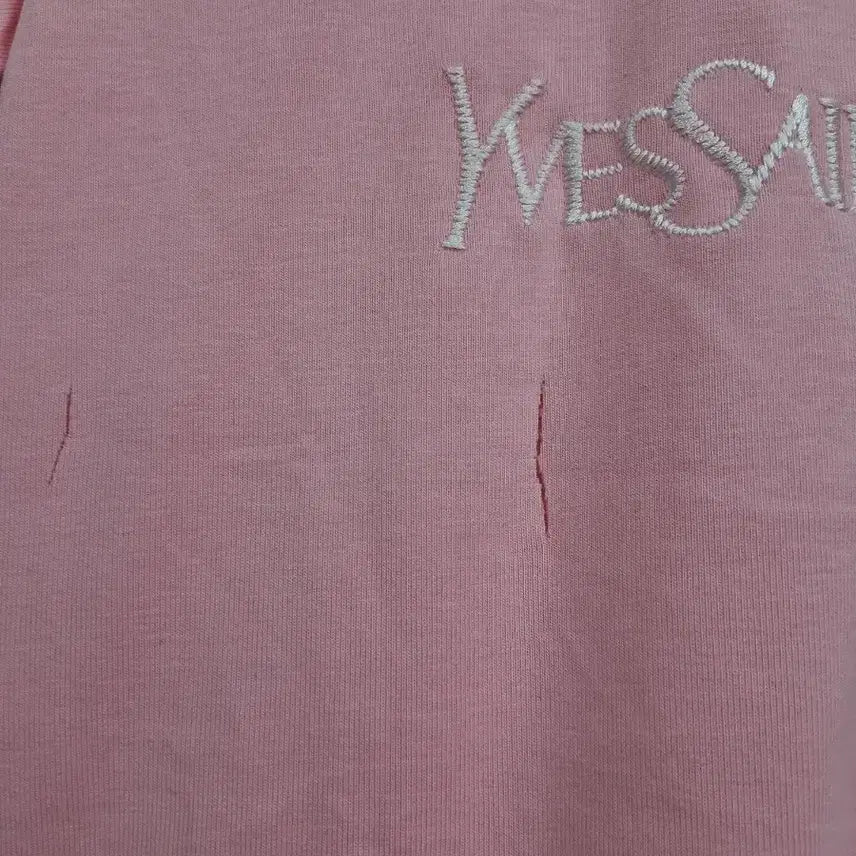 [BUNJANG] Pink Cropped Short Sleeve T-Shirt (Size 44-55) / 핑크 크롭 반팔 티셔츠 44~55 하자