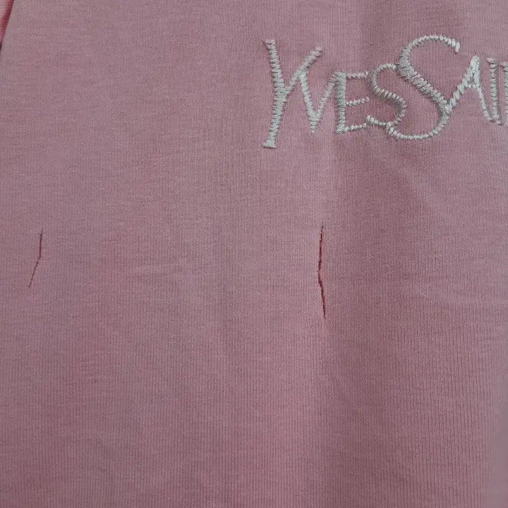 [BUNJANG] Pink Cropped Short Sleeve T-Shirt (Size 44-55) / 핑크 크롭 반팔 티셔츠 44~55 하자