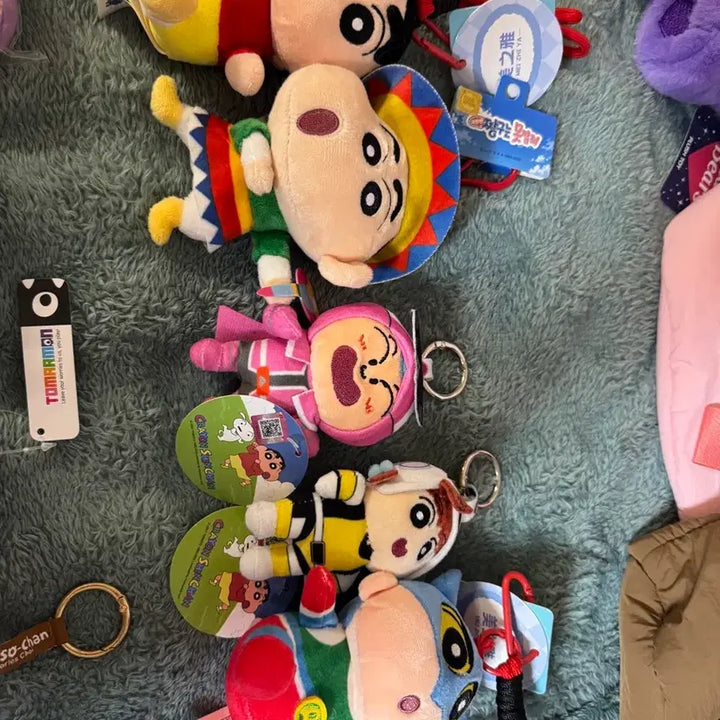 [BUNJANG] 28pc Character Plush Keychain Bundle / 28개 택있는 새상품 키링 인형 일괄  다 드립니다. 다양한 캐릭터 인형