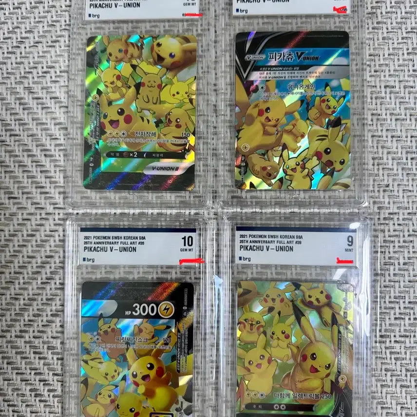 [BUNJANG] Pokemon Card Pikachu V-UNION Full Art BRG Serial Number Card (25th Anniversary) / 포켓몬카드25주년피카츄 V-UNION 풀아트 brg연번카드