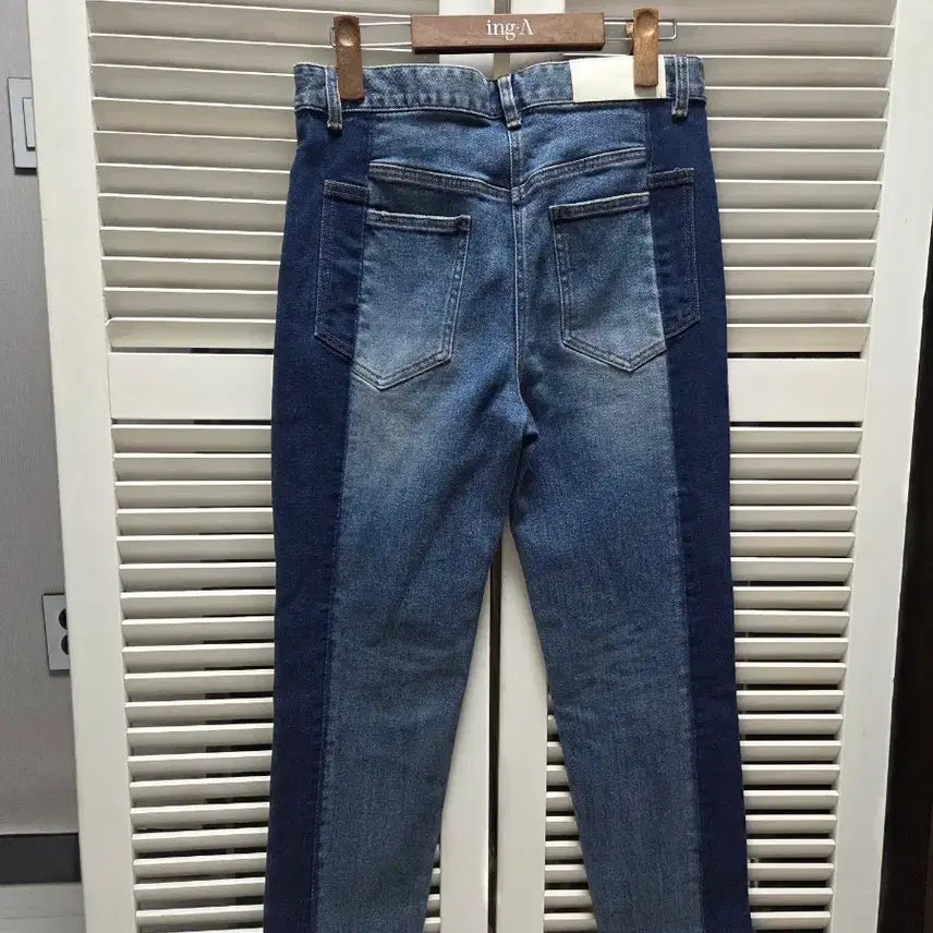 [BUNJANG] KUHO Colorblock Denim Jeans / 구호 KUHO 데님 옆라인 배색 청바지