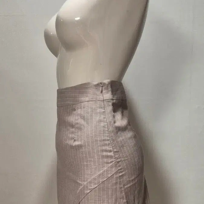 [BUNJANG] Stripe Asymmetrical Mini Skirt / 스트라이프 언발란스 미니 스커트 s ms514-5