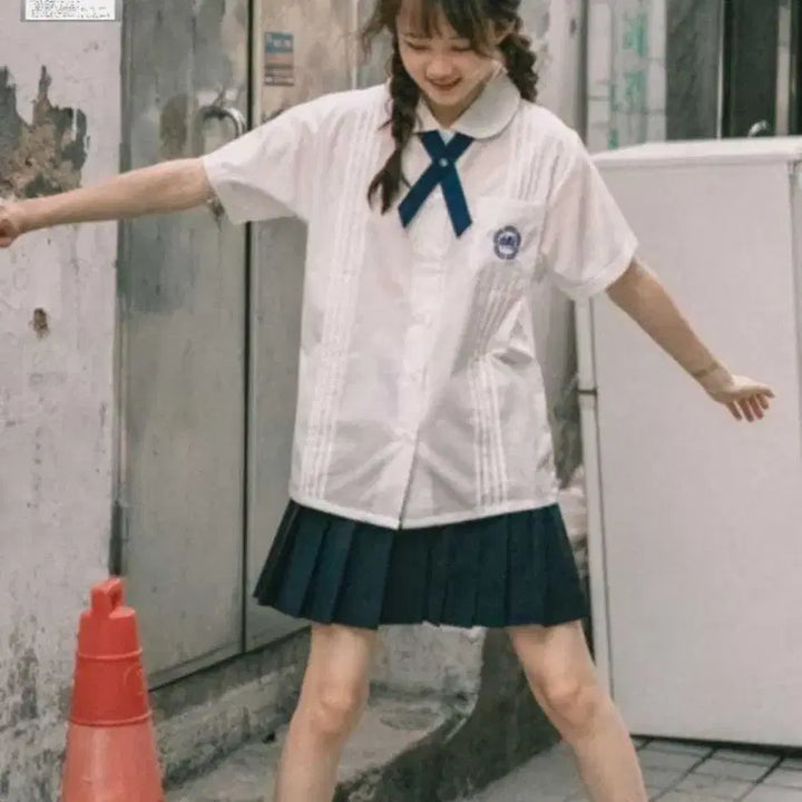 [BUNJANG] Shang-Chi Uniform Shirt &amp; Skirt Set - Size S / 상견니 교복