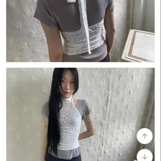 [BUNJANG] Flower See-Through Halter Sleeveless Top - New / 플라워 시스루 홀터 슬리브리스 새상품