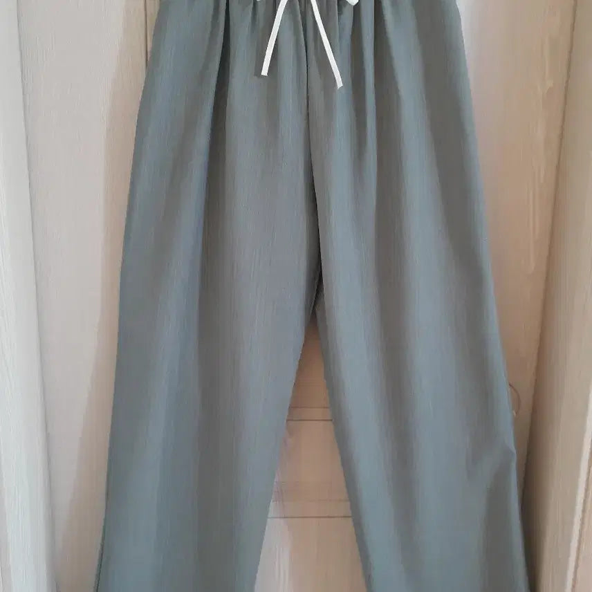 [BUNJANG] Khaki Color Block Waistband Wide Pants / 연카키배색밴딩 와이드 팬츠