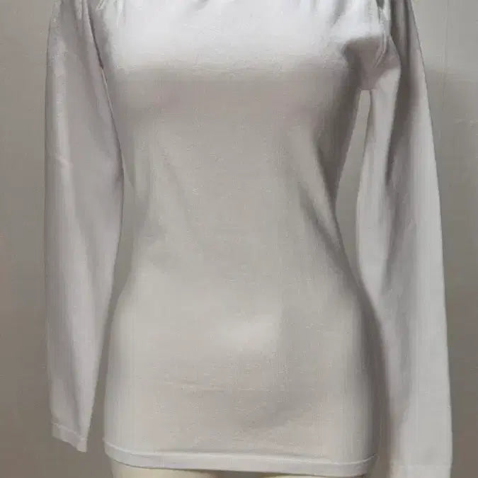 [BUNJANG] White Cut-out Long Sleeve T-Shirt - Size S / 화이트 컷아웃 긴팔 티셔츠 S 상514-8