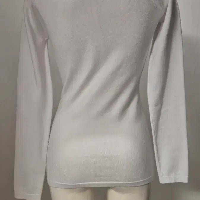 [BUNJANG] White Cut-out Long Sleeve T-Shirt - Size S / 화이트 컷아웃 긴팔 티셔츠 S 상514-8