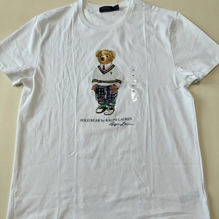 [BUNJANG] Polo Ralph Lauren Bear Logo White T-Shirt XL / (택새제품) 폴로 곰돌이베어로고 화이트 반팔티셔츠 XL