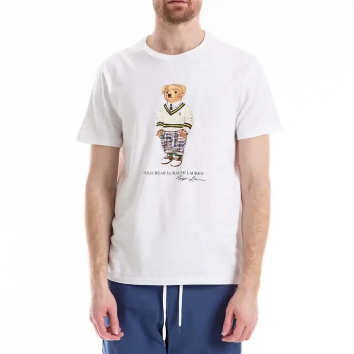 [BUNJANG] Polo Ralph Lauren Bear Logo White T-Shirt XL / (택새제품) 폴로 곰돌이베어로고 화이트 반팔티셔츠 XL