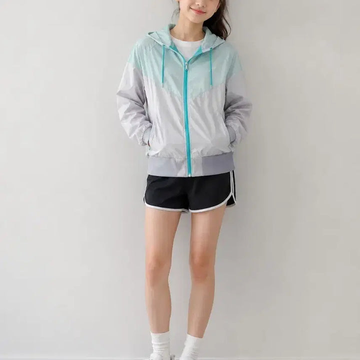 [BUNJANG] Nike Hooded Windbreaker Jacket + Shorts Gift Set / 나이키 후드 바람막이 자켓+반바지증정